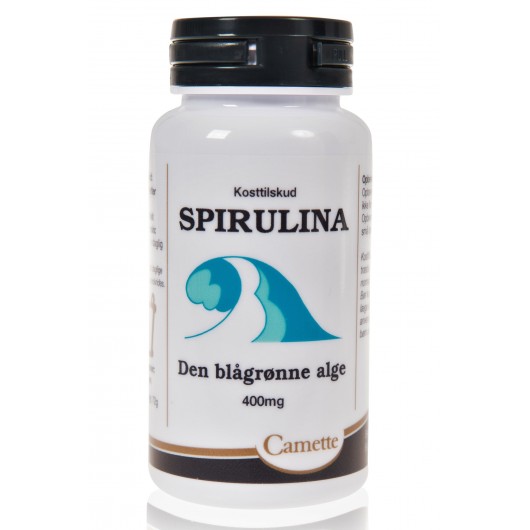SPIRULINA   ''Den blågrønne alge''   180 tabletter  400 mg pr. tablet