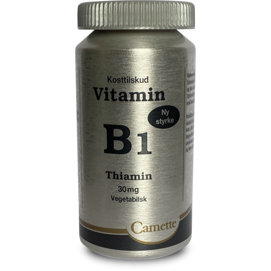 Vitamin B1 - Thiamin 30mg,  90 tabletter   NY STYRKE