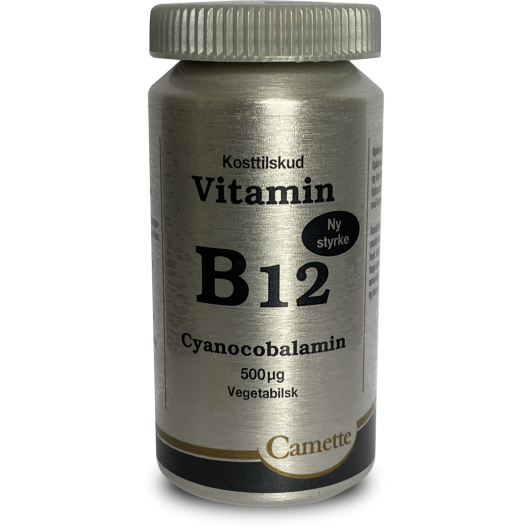 Vitamin B12 - Cyanocobalamin 500 mcg,  90 tabletter   NY STYRKE