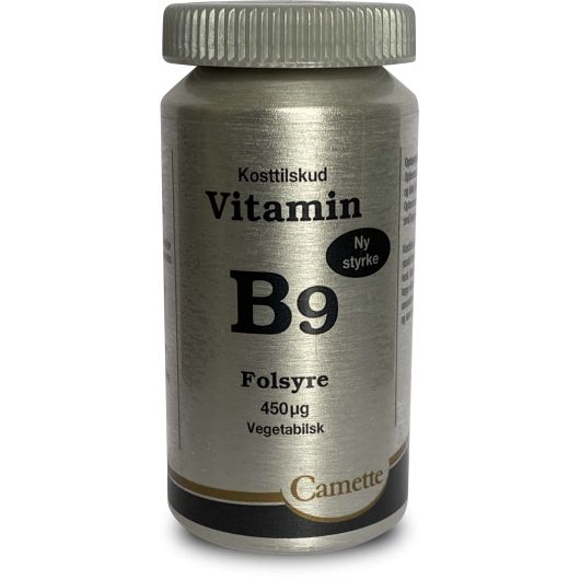 Vitamin B9 -  Folinsyre 450µg,   90 tabletter  NY STYRKE